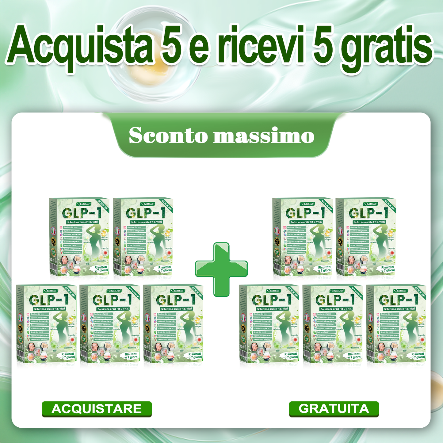 Negozio ufficiale | 👩‍⚕️BuildLeaf® GLP-1 8-in-1 Fit & Vital Soluzione Orale (Solo una volta al giorno, cambiamenti visibili in 7 giorni) ✅ Per obesità, salute cardiovascolare, diabete, apnea notturna, salute intestinale, problemi articolari e altro