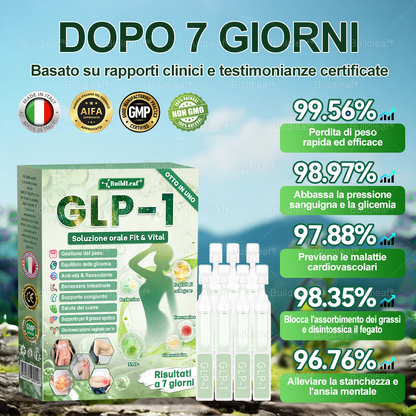 Negozio ufficiale | 👩‍⚕️BuildLeaf® GLP-1 8-in-1 Fit & Vital Soluzione Orale (Solo una volta al giorno, cambiamenti visibili in 7 giorni) ✅ Per obesità, salute cardiovascolare, diabete, apnea notturna, salute intestinale, problemi articolari e altro